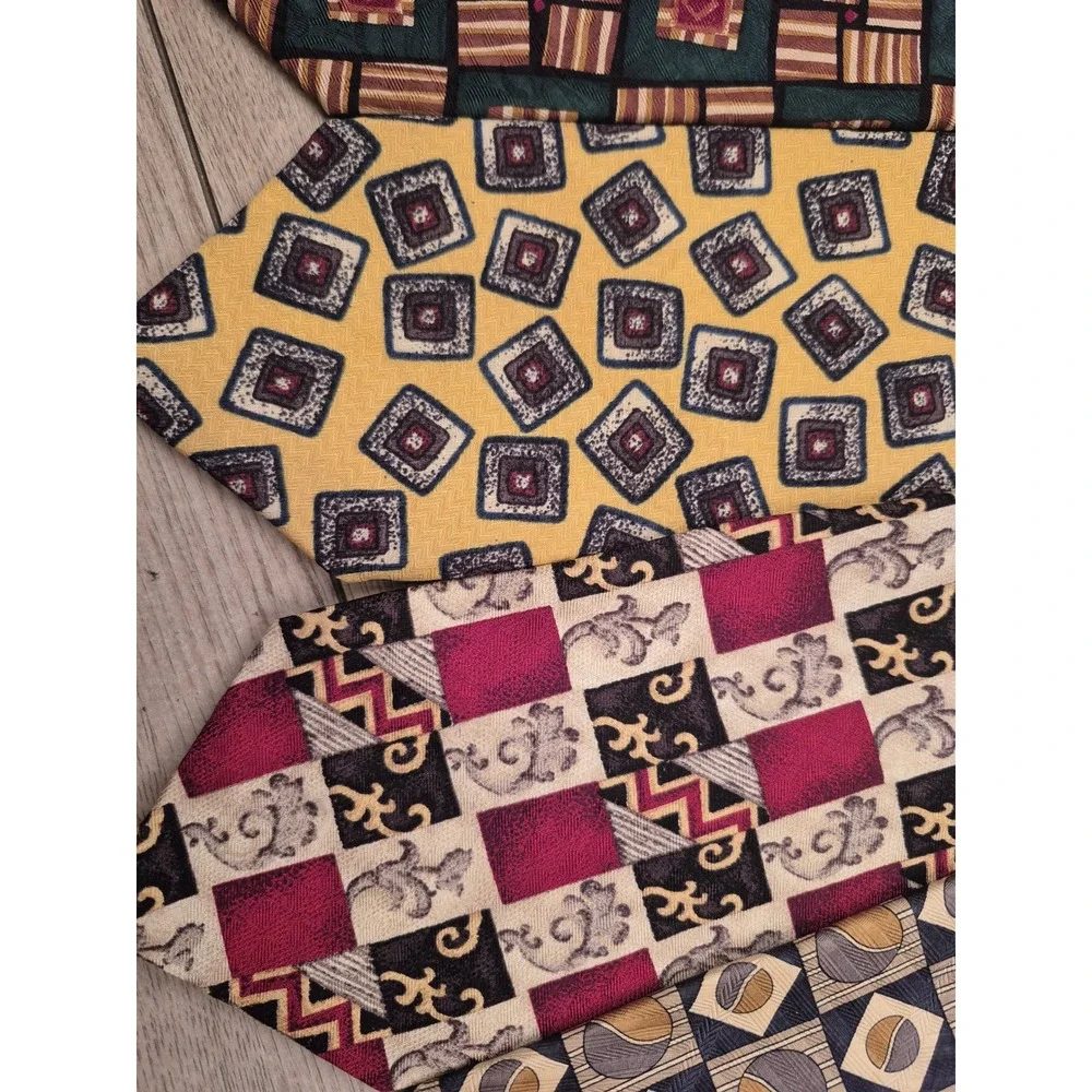 Lot of 6 Robert Talbott & Designer‎ Silk Ties Mens Geometric Floral Abstract VTG